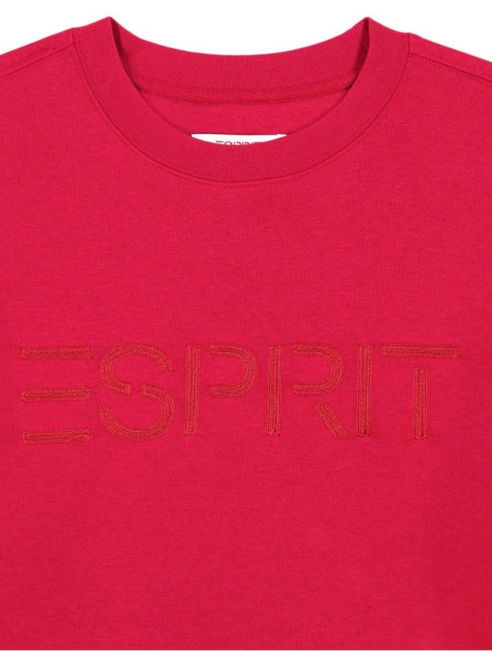 ESPRIT Women’s Fleece Embroidered Logo Sweatshirt, Retro 80s Viral Various Sizes